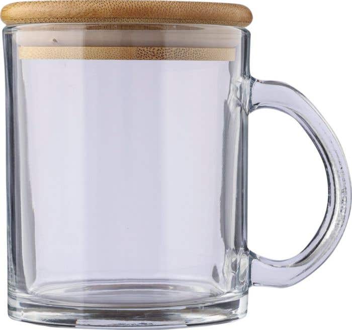 Mug Ashley | Verre | Couvercle bambou | 300 ml