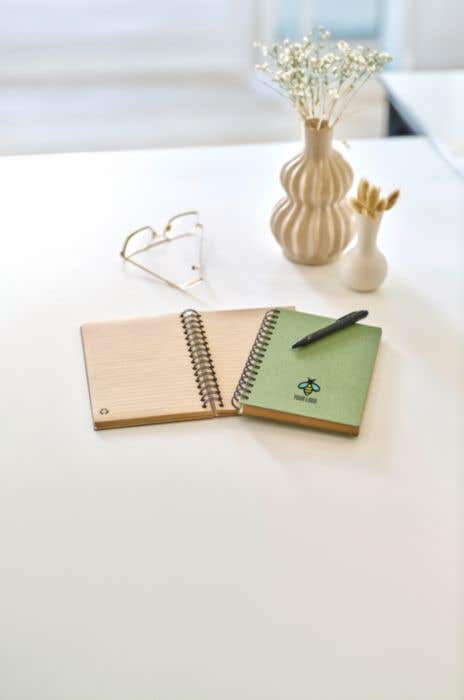 Carnet de notes à spirale recyclé Caleb [A5]