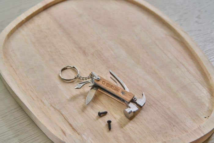 Porte-clés multi-outil en bambou Heinrich