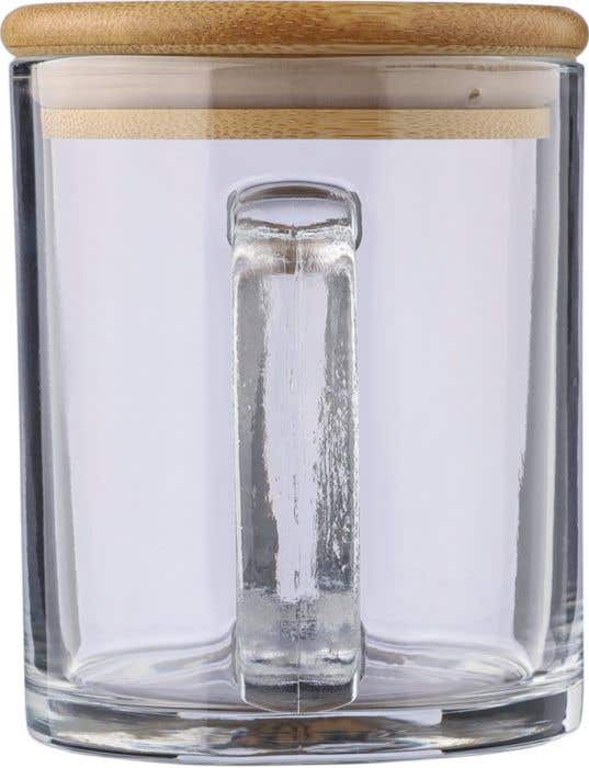 Mug Ashley | Verre | Couvercle bambou | 300 ml