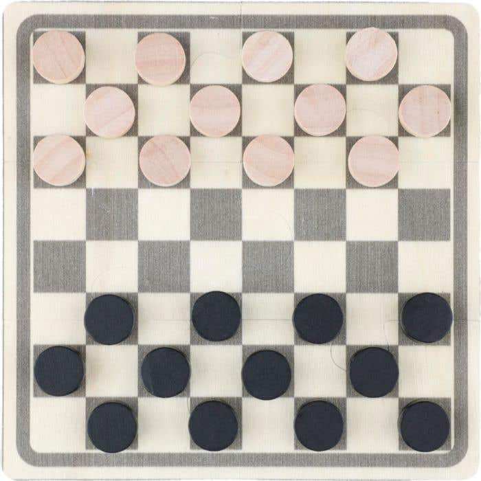 Jeu d'échecs et de dames en bois Hank
