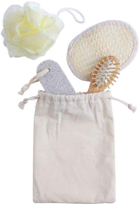 Ensemble de salle de bains en coton Jean [4 pièces]
