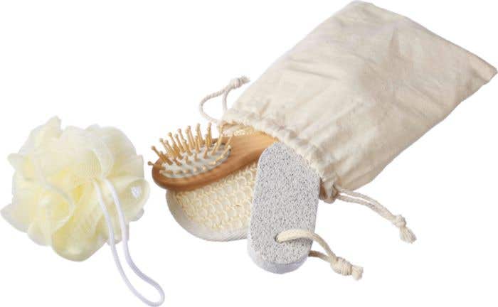 Ensemble de salle de bains en coton Jean [4 pièces]