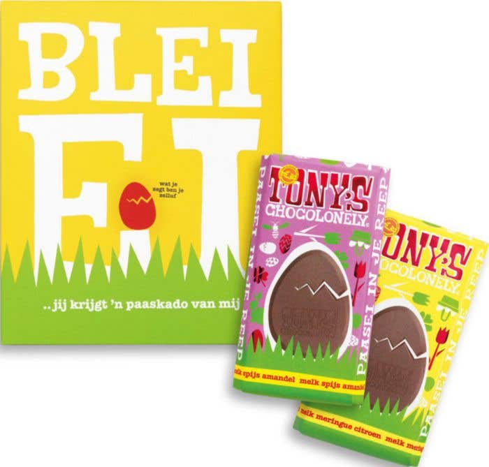 Tony's Chocolonely chocolate Giftbox Easter duo incl. 2 bars