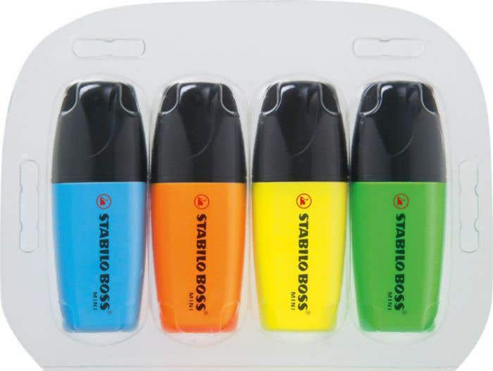 Stabilo Surligneurs Boss Mini [4 pièces]