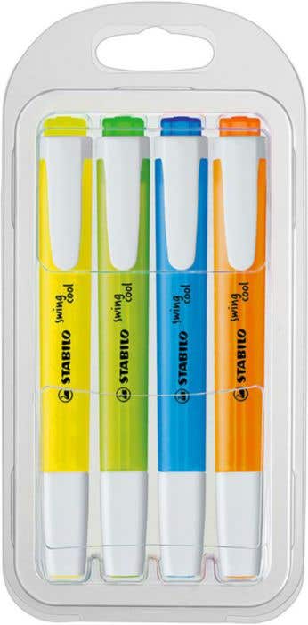 Stabilo Surligneurs Swing Cool [4 pièces]