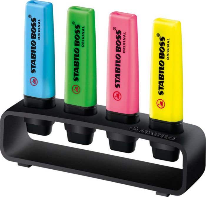 Stabilo Set de Bureau Surligneur Boss Original [4 pièces]