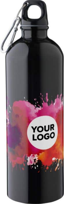 Drinkfles Emeric | 750 ml | Gerecycleerd RVS | Enkelwandig | Karabijnhaak