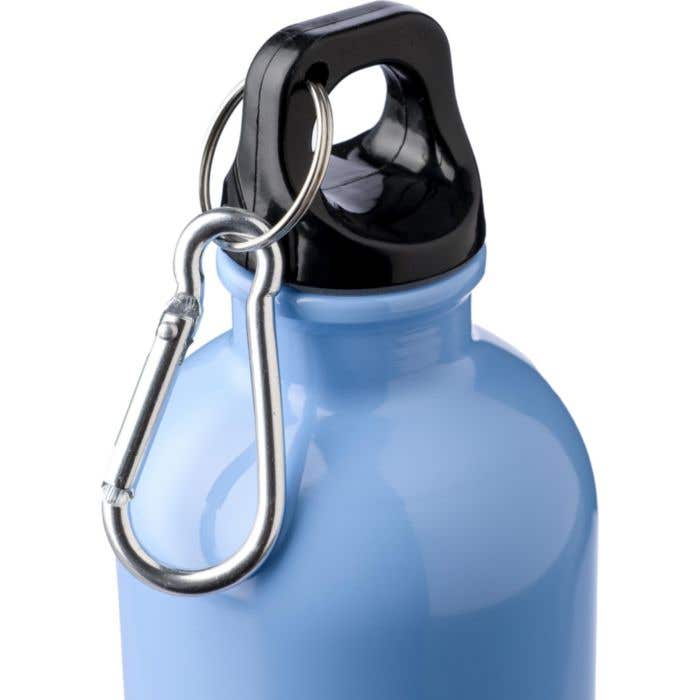 Drinkfles Sable | 400 ml | Gerecycleerd RVS | Enkelwandig | Karabijnhaak