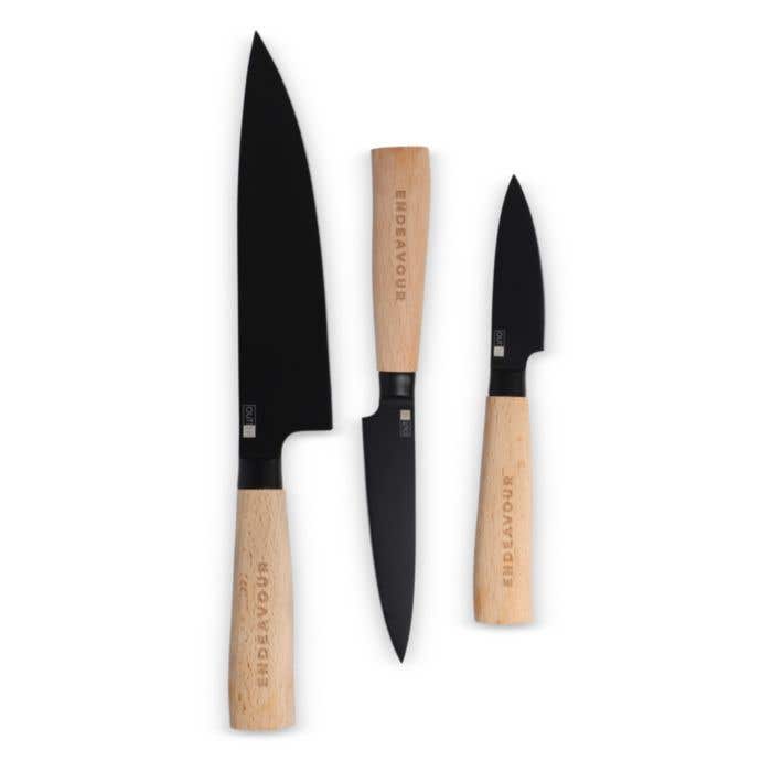 Messenset [3-delig] met beukenhout