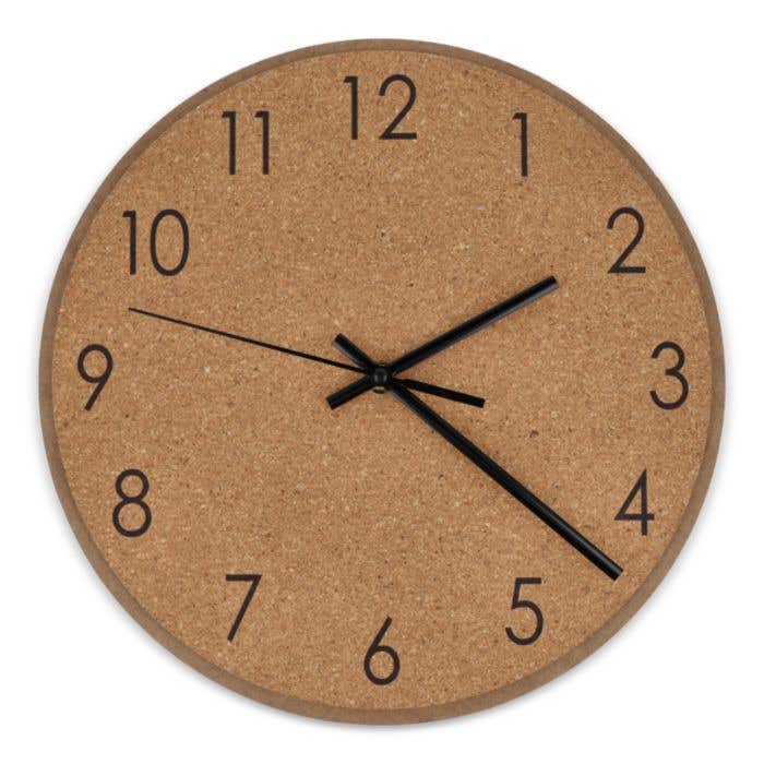 Horloge murale en liège