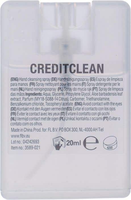 Spray nettoyant pour les mains Creditclean