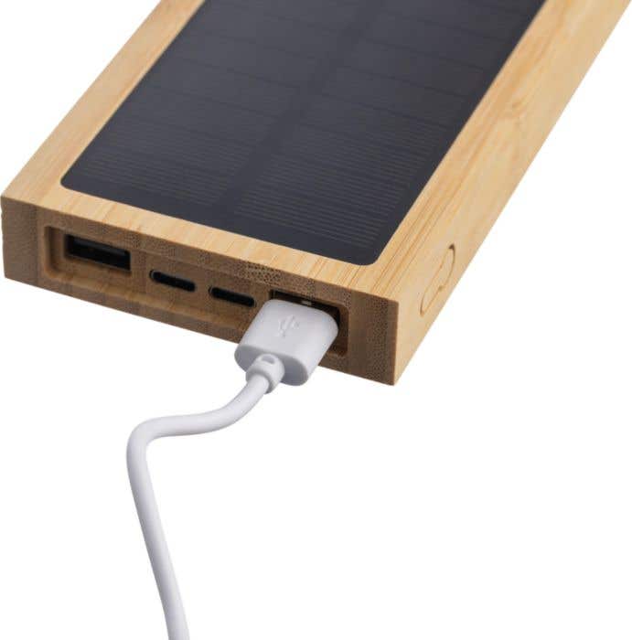 Power bank solaire en bambou Elz