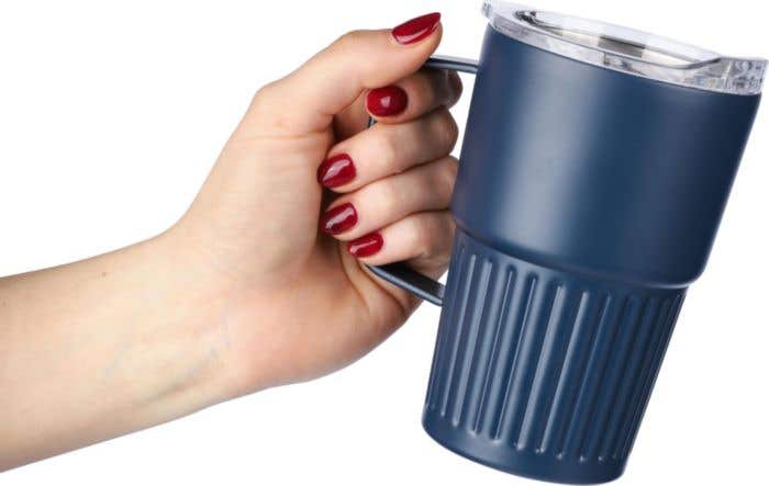 Mug nomade double paroi en acier inoxydable recyclé de 450 ml Calo