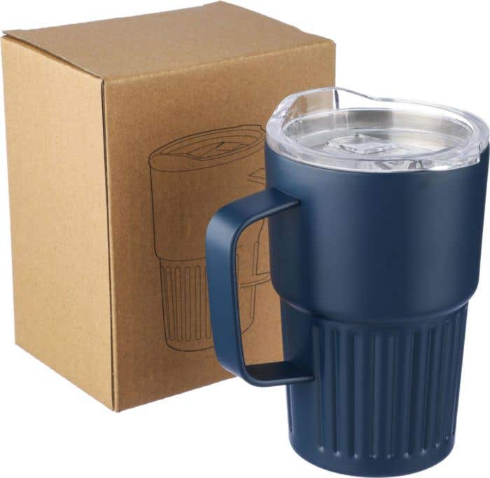 Mug nomade double paroi en acier inoxydable recyclé de 450 ml Calo