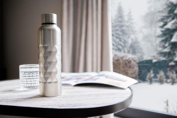 Drinkfles Talin | 800 ml | Gerecycleerd RVS | Diamandpatroon