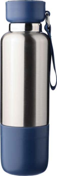 Drinkfles Zev | 500 ml | RVS | Dubbelwandig | Drinkbeker 200 ml | Draagriem