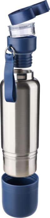 Drinkfles Zev | 500 ml | RVS | Dubbelwandig | Drinkbeker 200 ml | Draagriem