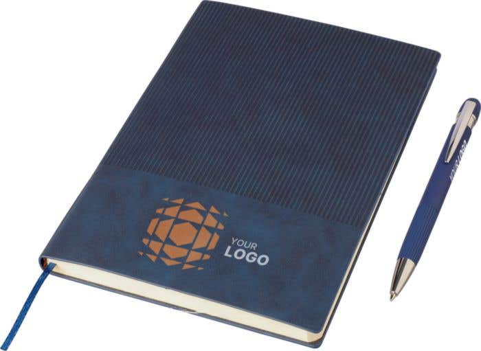 Ensemble carnet A5 et stylo à bille en PU recyclé Tarek Original