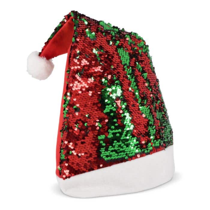 Bonnet de Noël à paillettes bicolores