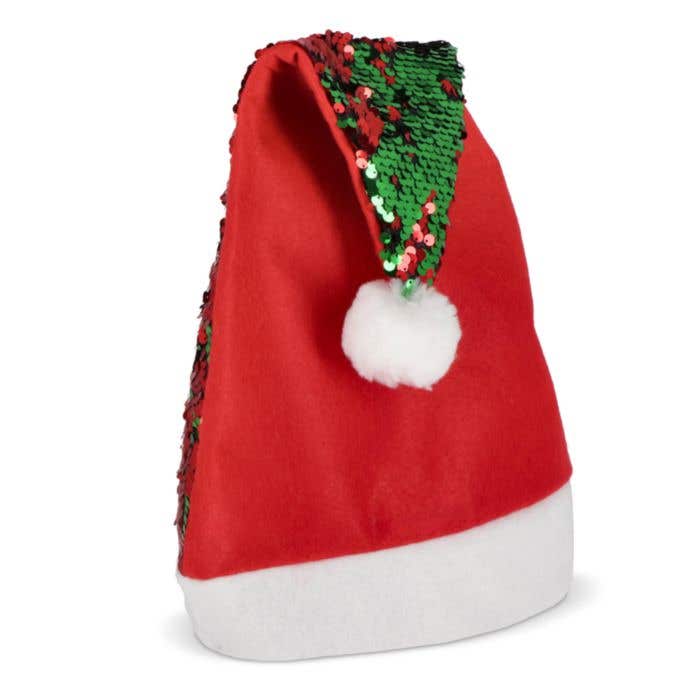Bonnet de Noël à paillettes bicolores