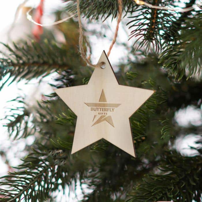 Houten Kerstornament Sterre