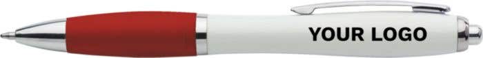 Balpen White Lac | Gerecycleerd | Gekleurde soft grip