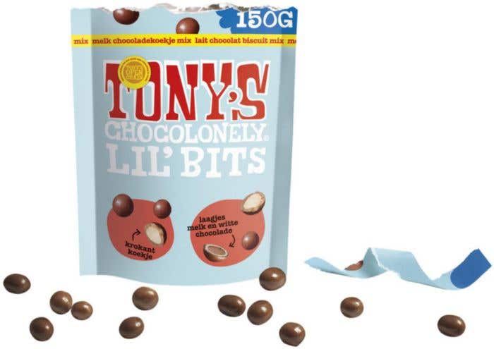 Tony's Chocolonely Lil'Bits  Lait & blanc Biscuit mix (150 g)