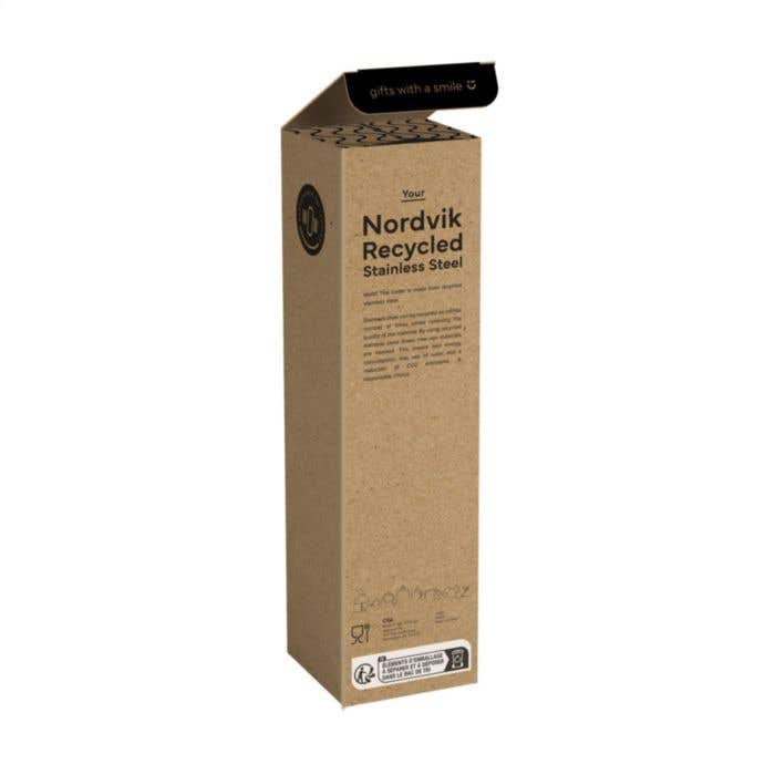 Drinkfles | Gerecycled RVS | 750 ml | Bamboe dop