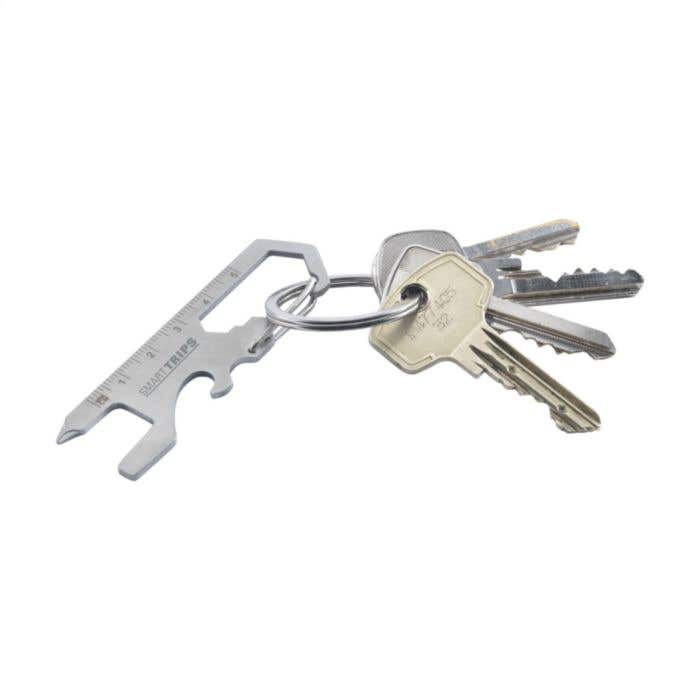 Multitool SmartKey | Acier inoxydable | 8 fonctions | Porte-clés