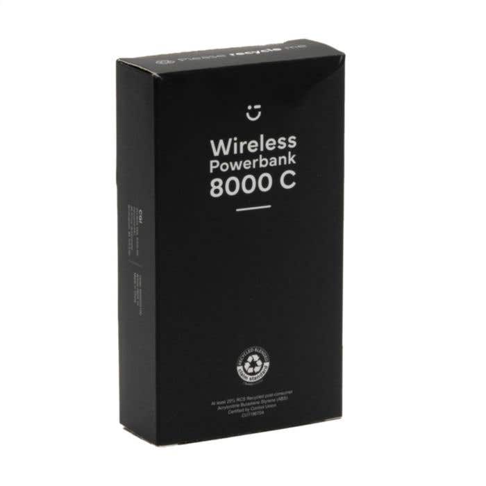 Powerbank | Gerecycled | 8000 mAh | Draadloos opladen