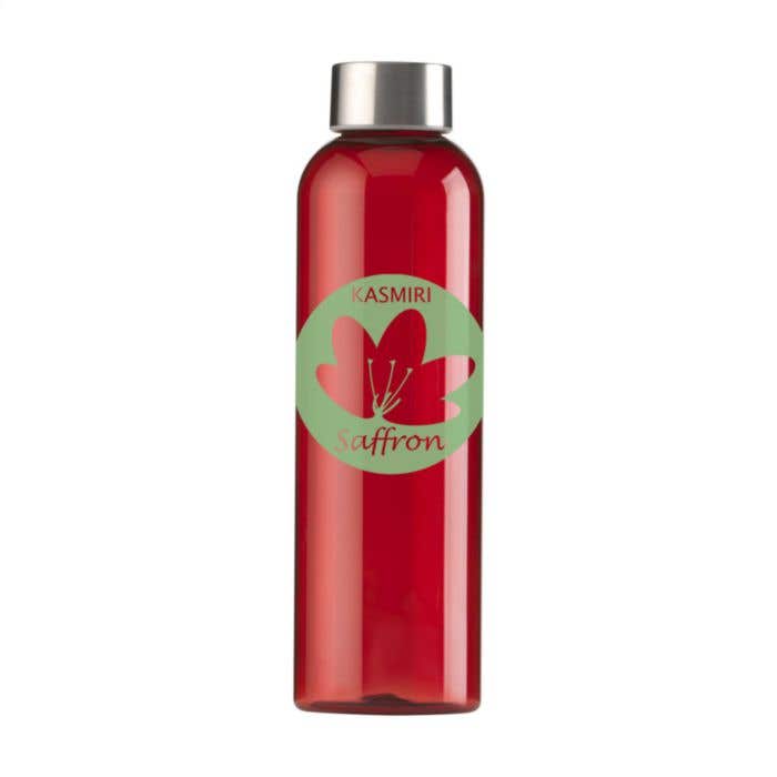 Drinkfles | 650 ml | Transparant gekleurd | RVS dop