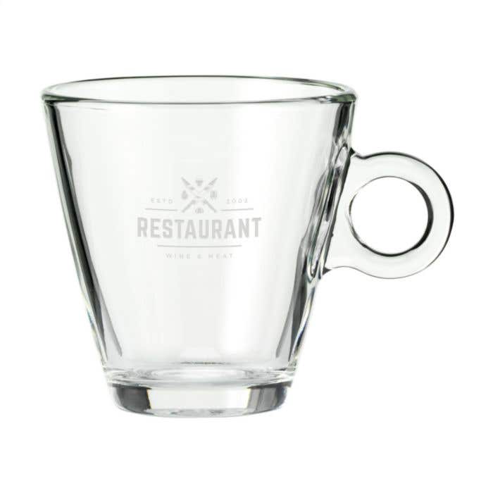 Verre à thé | Verre trempé | 320 ml | Anse ronde