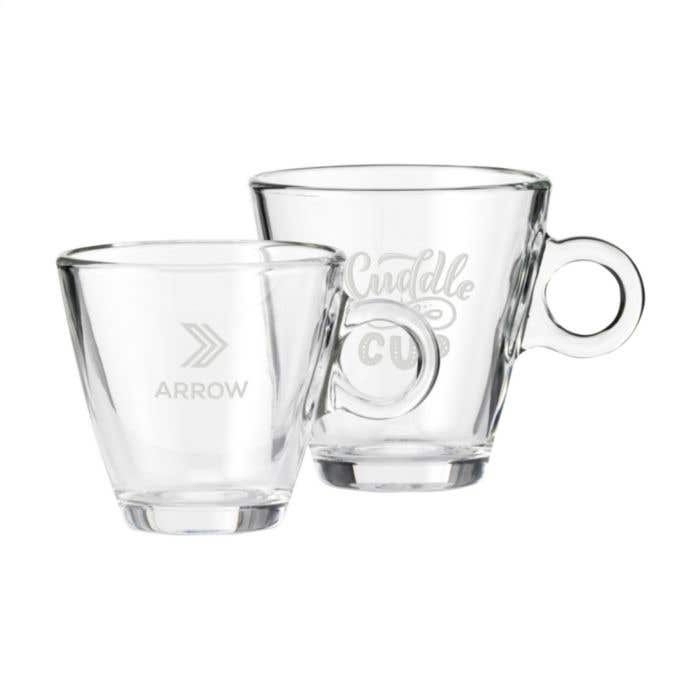 Verre à café | Verre trempé | 230 ml | Anse ronde