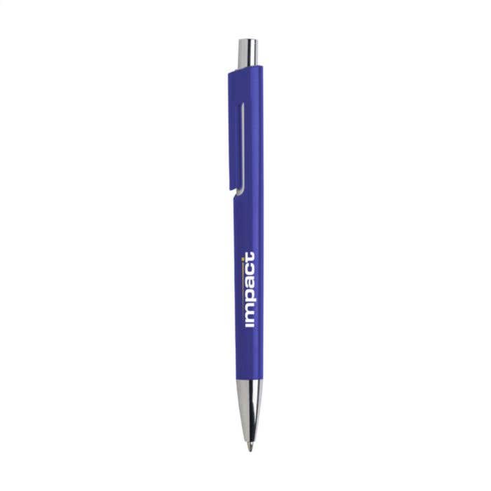 Balpen | Zilverkleurig accent | Blauwschrijvend