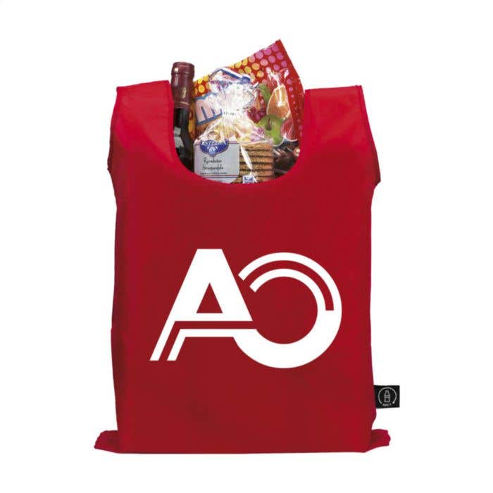Sac shopping | RPET recyclé | Pliable | Avec mousqueton