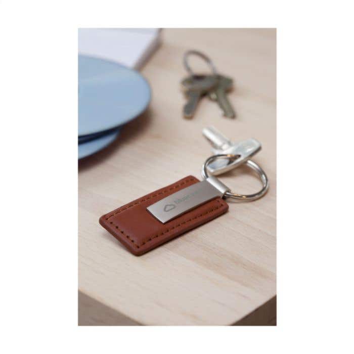 Sleutelhanger | Kunstleder | Metalen ring