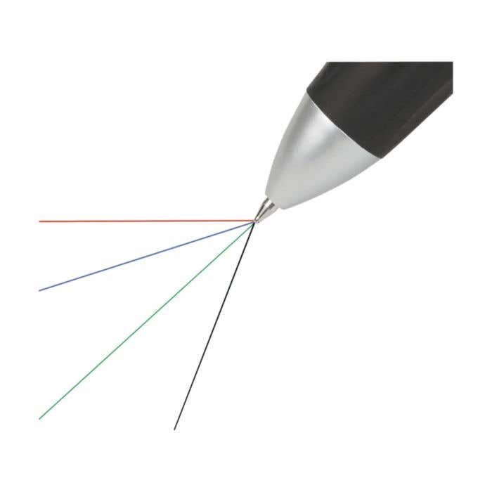 4-kleurenbalpen | Rubber grip | Blauw, groen, rood, zwart