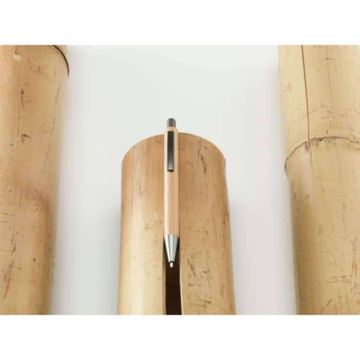 Balpen | Bamboe | Drukknop