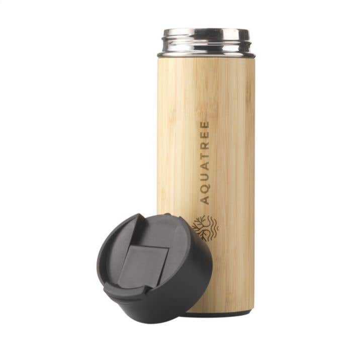 Bouteille isotherme | Bambou | 360 ml | Avec infuseur à thé