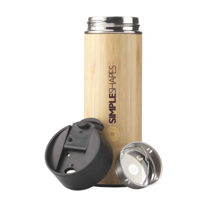 Bouteille isotherme | Bambou | 360 ml | Avec infuseur à thé