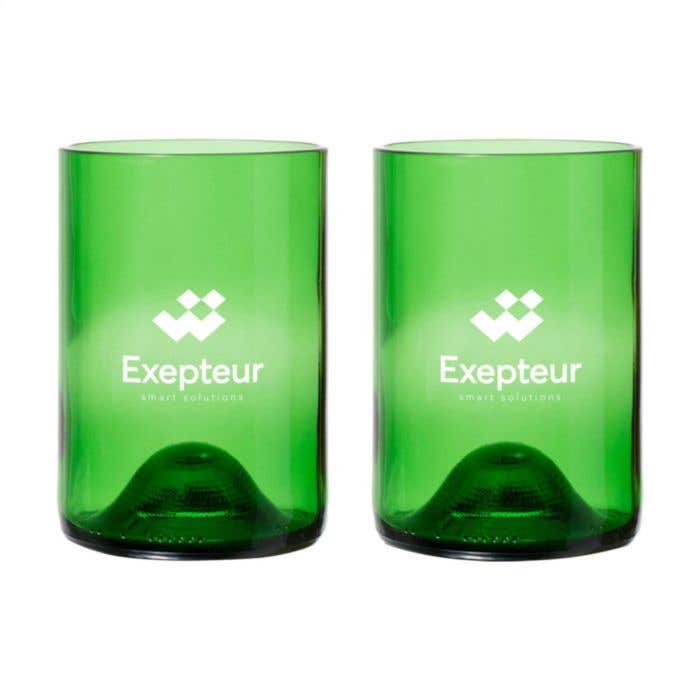 Rebottled® | Set de verres | Verre recyclé | 2x 330 ml