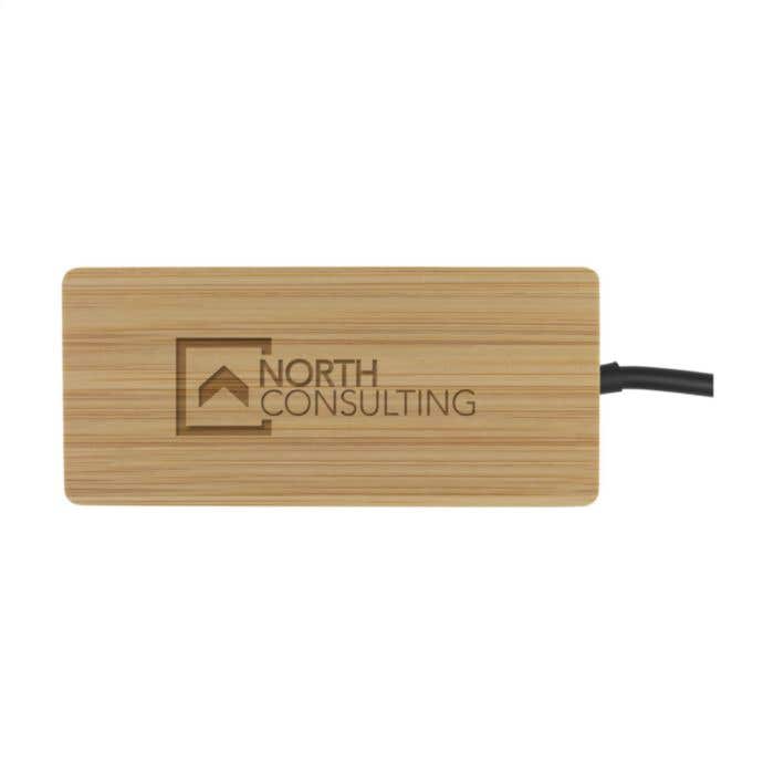 Hub USB | Bambou FSC® | 1x USB-A + 3x USB-C