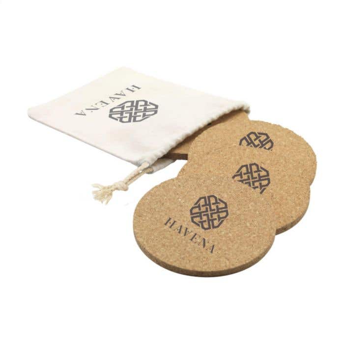 Onderzetters | Kurk | Set van 4 | 10 cm