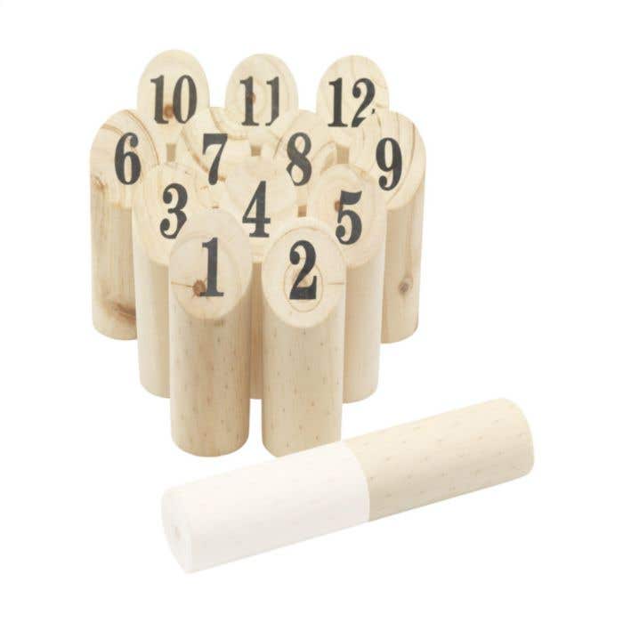 Werpspel | Hout | 13-delig | Met opbergzak