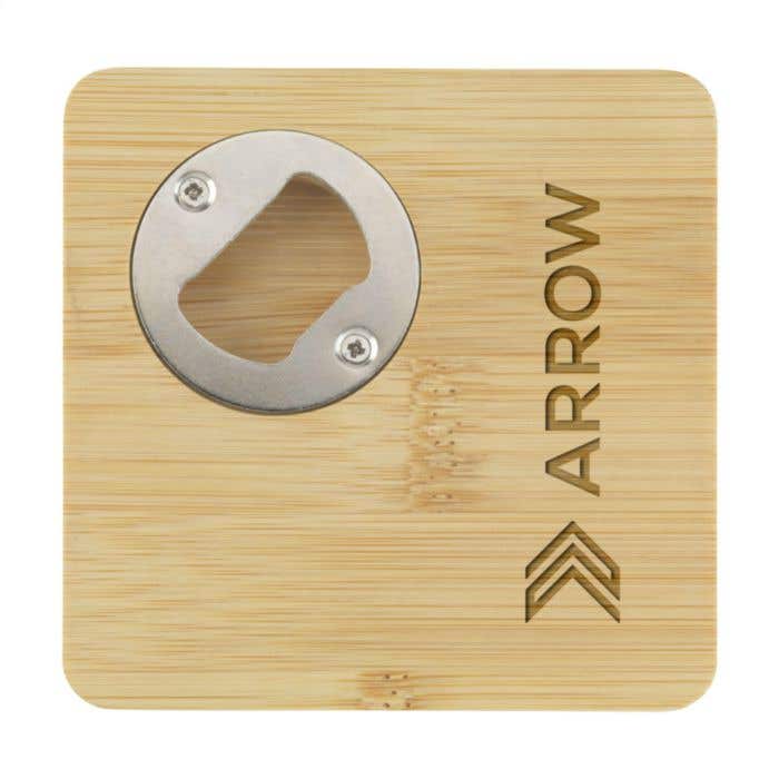 Onderzetter | Bamboe | Met flesopener