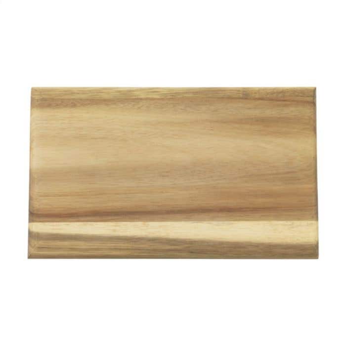 Planche à servir | Bois d'acacia | Avec 2 coupelles en porcelaine