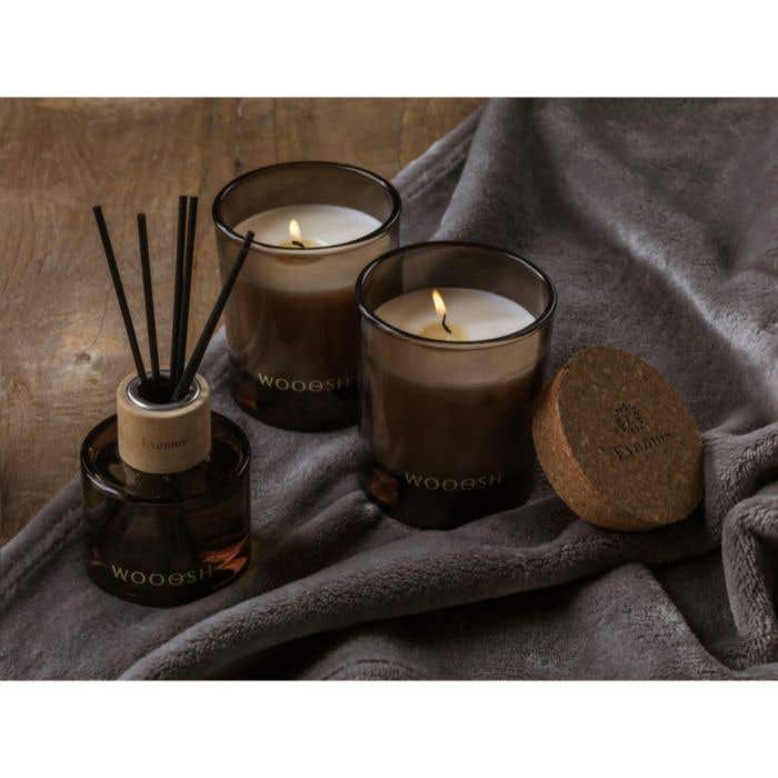 Bougie parfumée Wooosh | Parfum de figue | 32 heures | Couvercle en liège