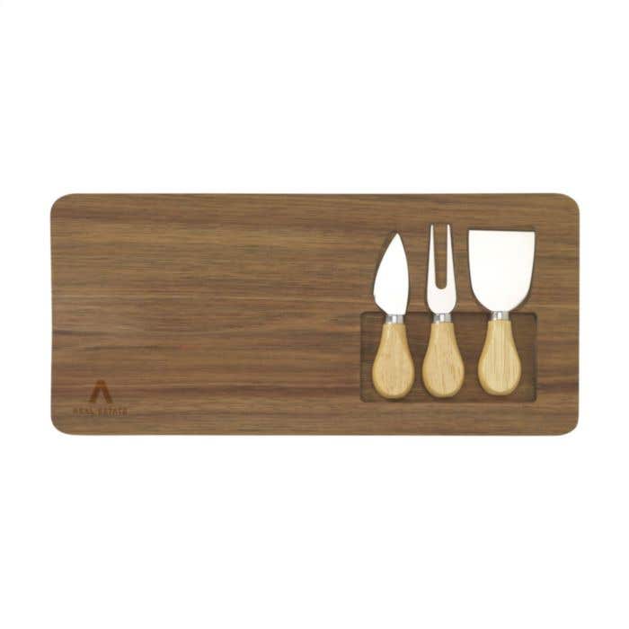 Wooosh planche à fromage Queso | Bois d'acacia FSC® | Couverts inclus