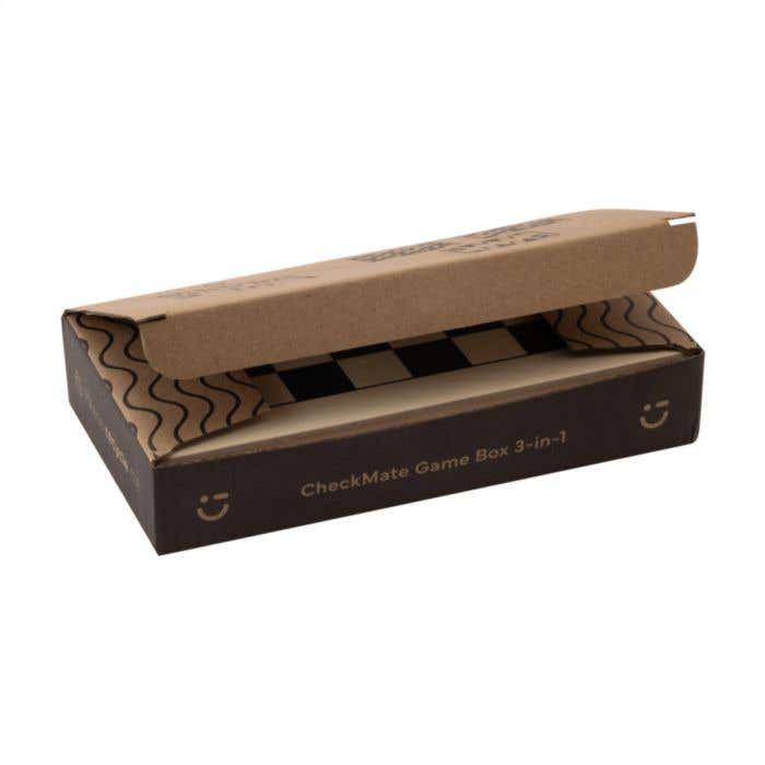 Spellenkist 3-in-1 | FSC® Dennenhout | Schaken, dammen en backgammon